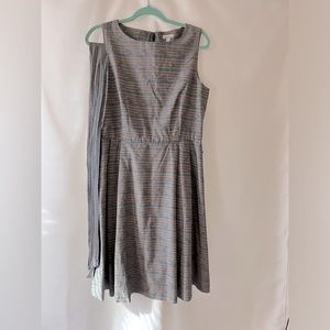 LL Bean Signature Linen dress with matching belt - size 14